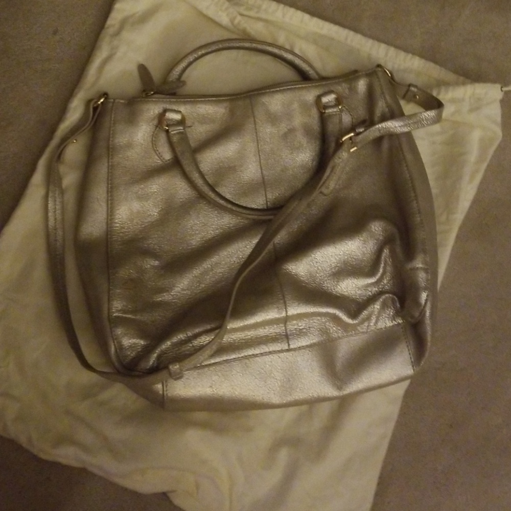 J.Crew gold tote